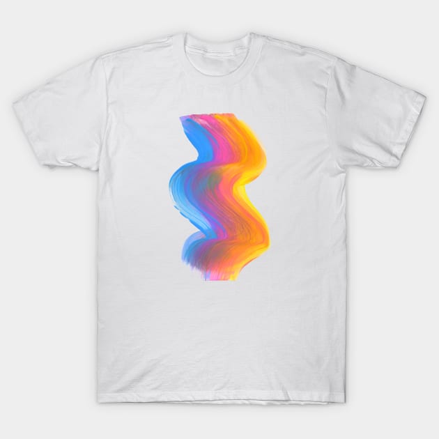 Rainbow Swirl Brushstroke T-Shirt by DaydreamerAlley